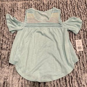 Girls Size Medium Cold Shoulder Shirt
